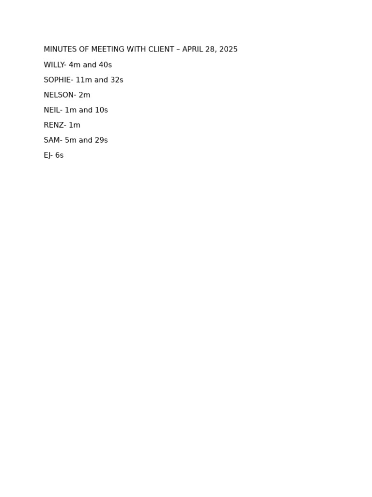 Client Meeting | PDF