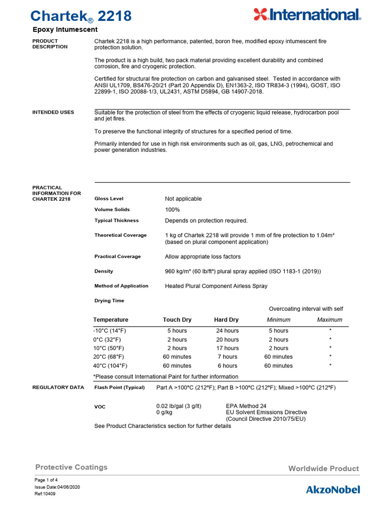 Chartek 2218 Application Guide | PDF | Paint | Epoxy