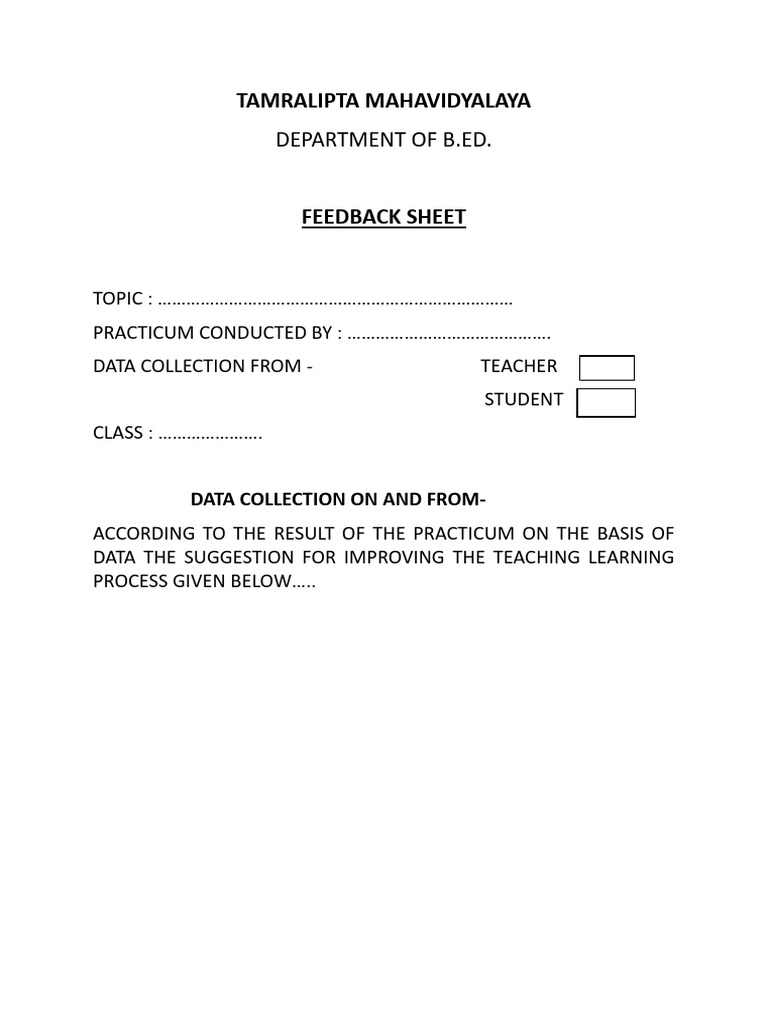 Feedback | PDF
