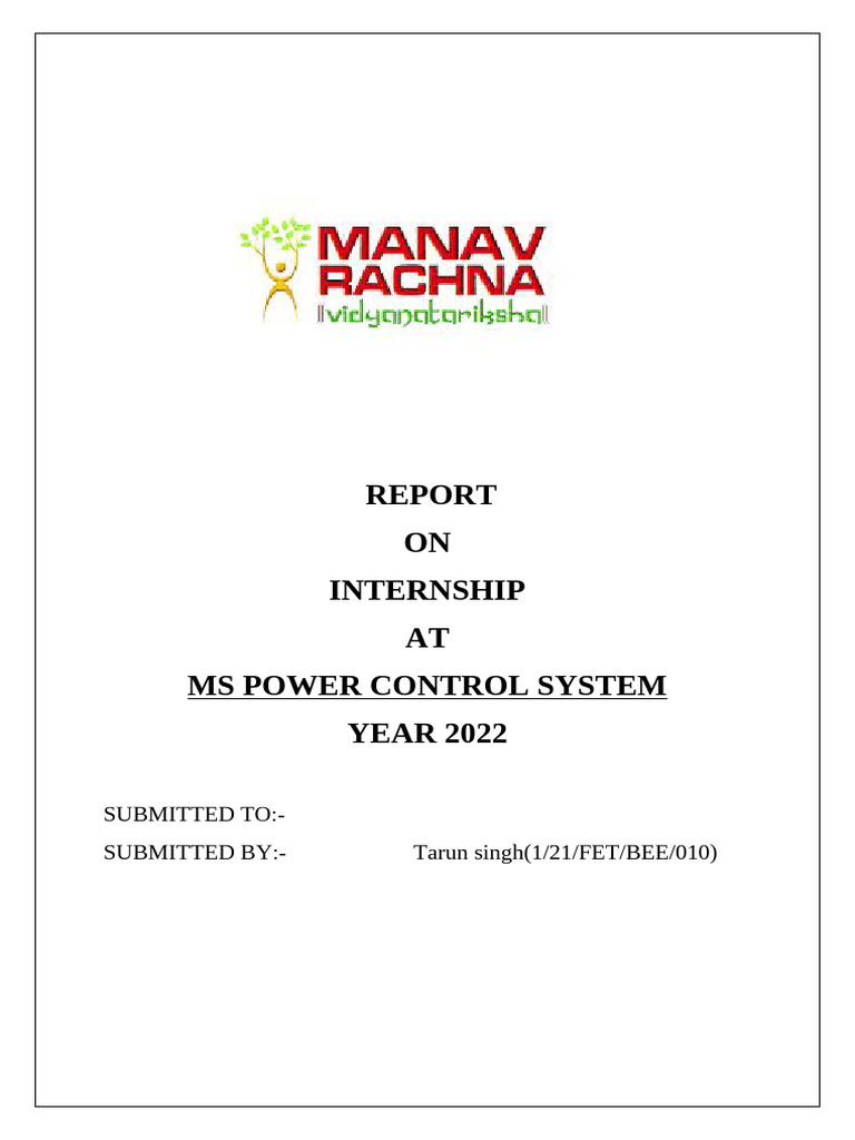 Electrical Control Panel Project Report | PDF | Relay | Welding
