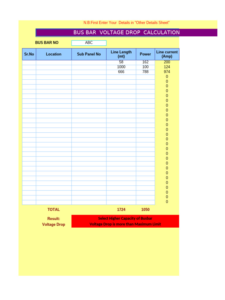 Busbar-Size-calculation-22-8-12 | PDF | Electrical Equipment | Electricity