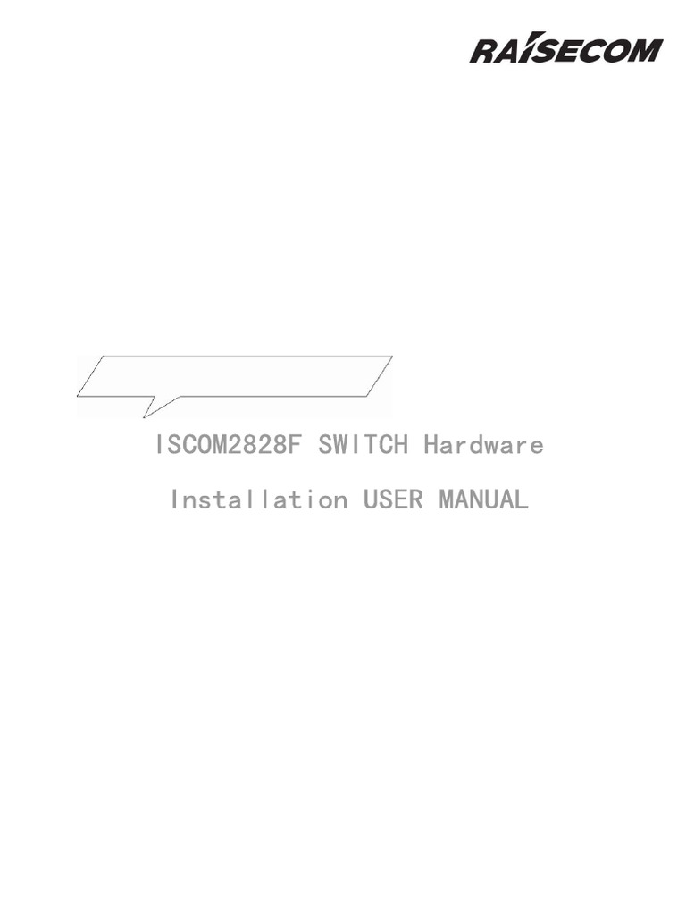 ISCOM2828F Switch Installation Manual | PDF | Electrostatic Discharge ...