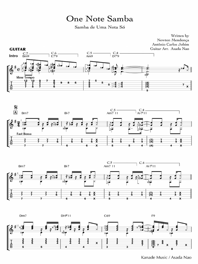 One Note Samba | PDF