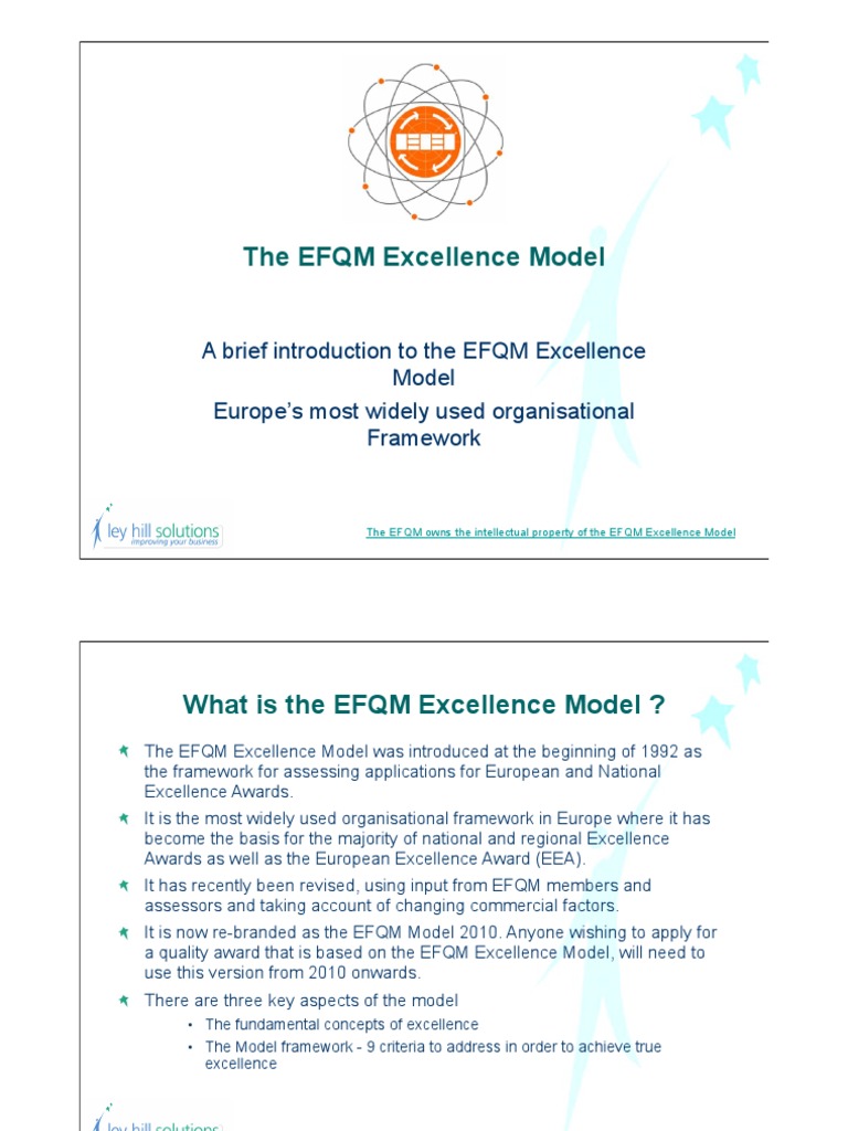 EFQM Excellence Model | PDF | Business | Cognition