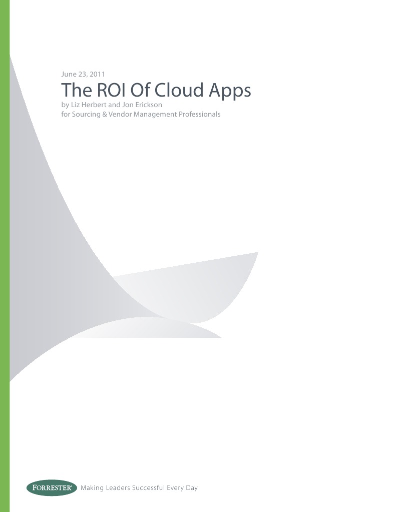 The ROI of Cloud Apps | PDF | Software As A Service | Cloud Computing