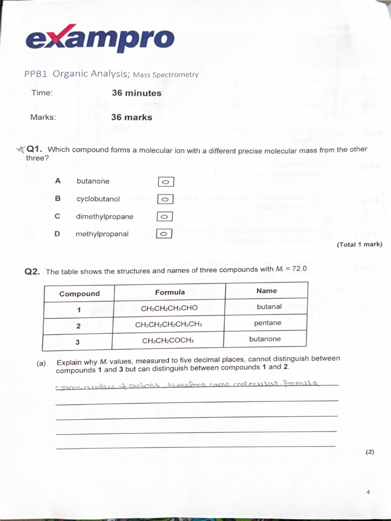 Ppb1 Organic Analysis Mass Spectrometry | PDF