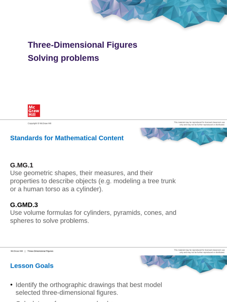Three-Dimensional Figures | PDF | Area | Volume