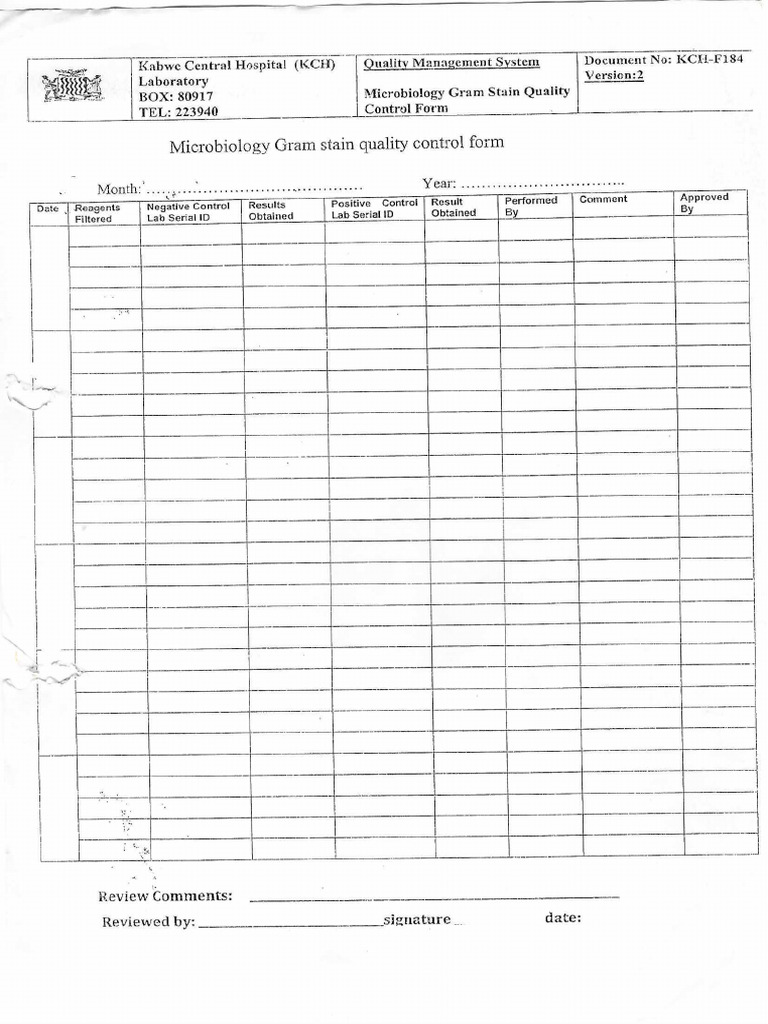 Gram Stain QC From | PDF