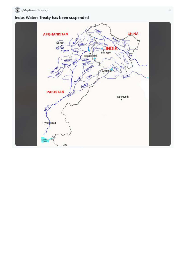 Rivers Flowing To Pakistan | PDF