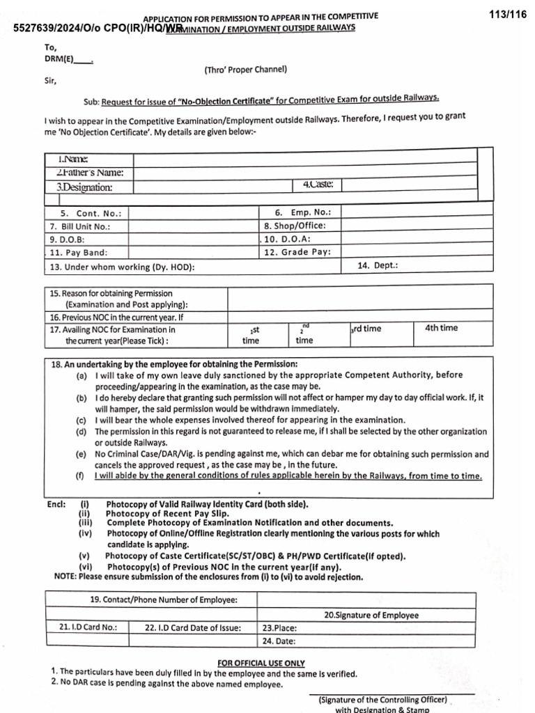 NOC Formate TMC | PDF