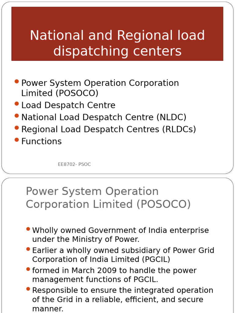National and Regional Load Dispatch Centers | PDF | Economies | Energy ...