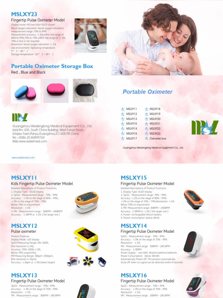 Portable Fingertip Oximeter Models | PDF