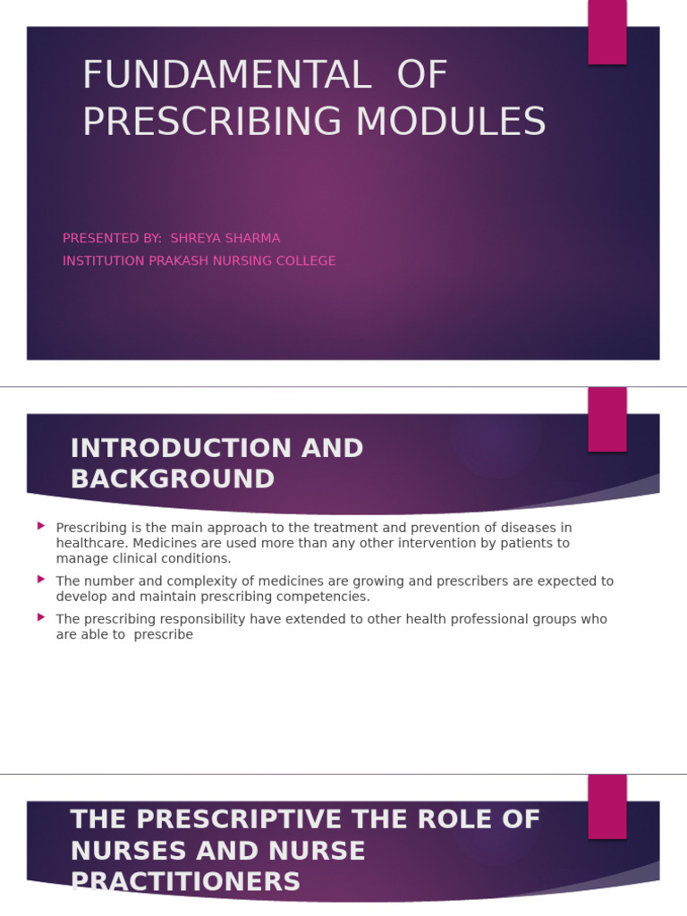 Nurse Practitioners' Prescribing Module | PDF | Medical Diagnosis | Nursing