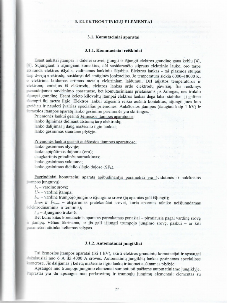 3 Elektros Tinklų Elementai | PDF