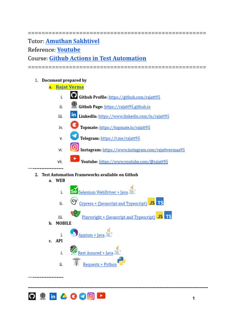 GitHub Actions for Test Automation | PDF | Selenium (Software ...