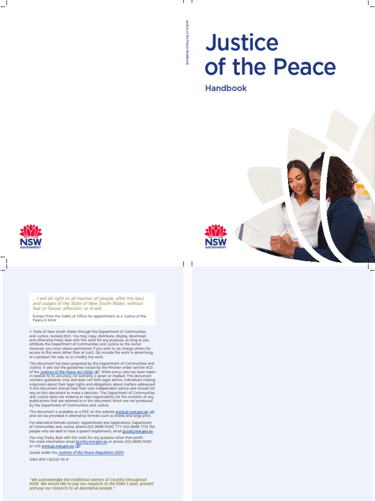 NSW Justice of the Peace Handbook | PDF | Justice Of The Peace | Affidavit