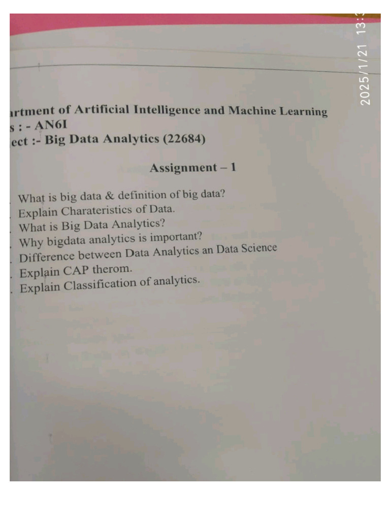 Bda Assignment 1 To 3 | PDF