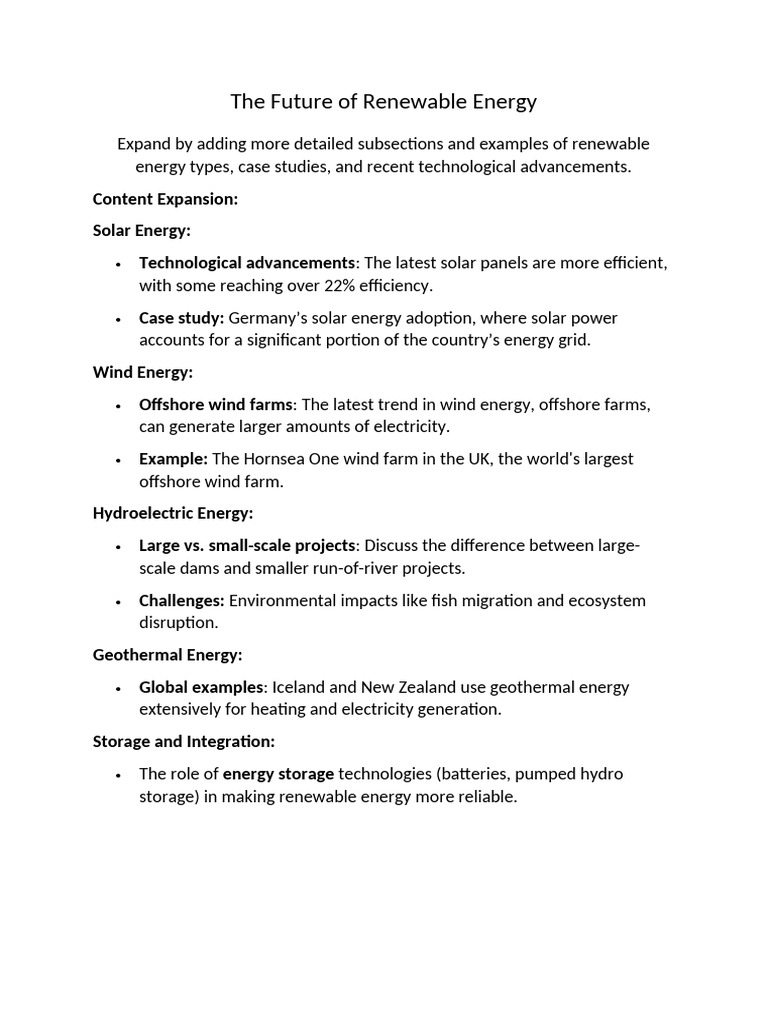 The Future of Renewable Energy | PDF