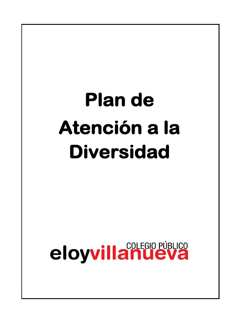 Plan de Atención A La Diversidad | PDF | Plan de estudios | Evaluación