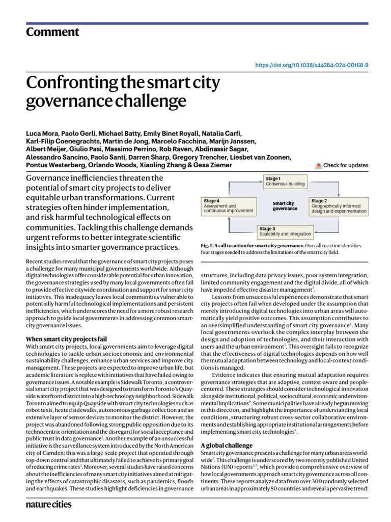 Smart City Governance Challenges Explained | PDF | Governance