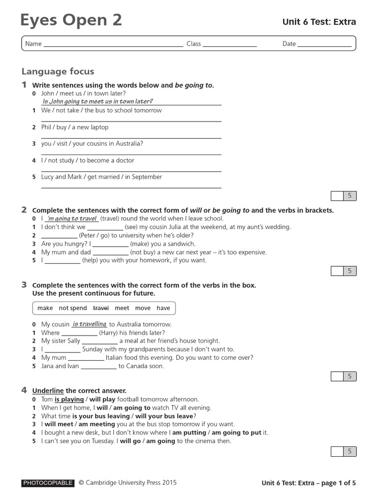 Unit 6 - Extra Test | PDF