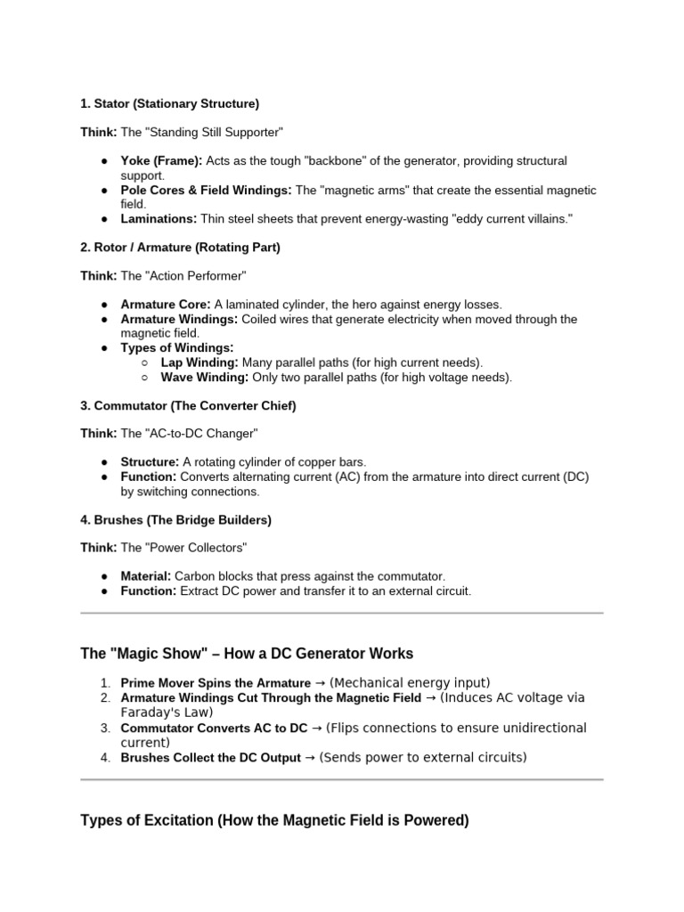 Dc Generator Pdf