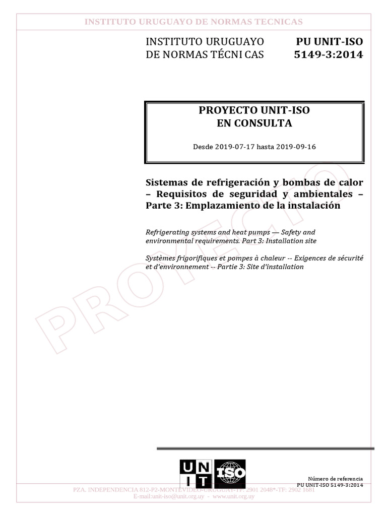 ISO 5149-3: Instalación de Refrigeración | PDF | Ventilación ...
