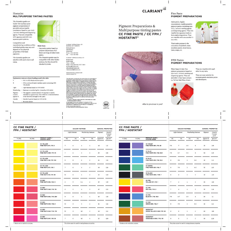 Fine Paste Shade Card | PDF