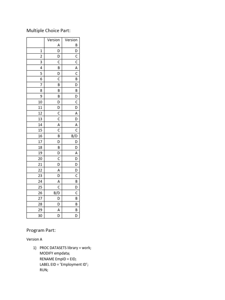 PStat 130 Exam Versions A & B | PDF