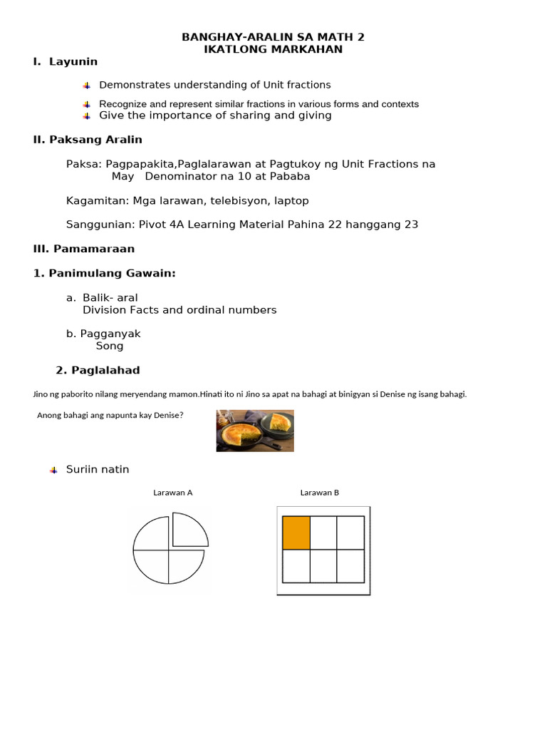 Cot DLP Math-1 | PDF