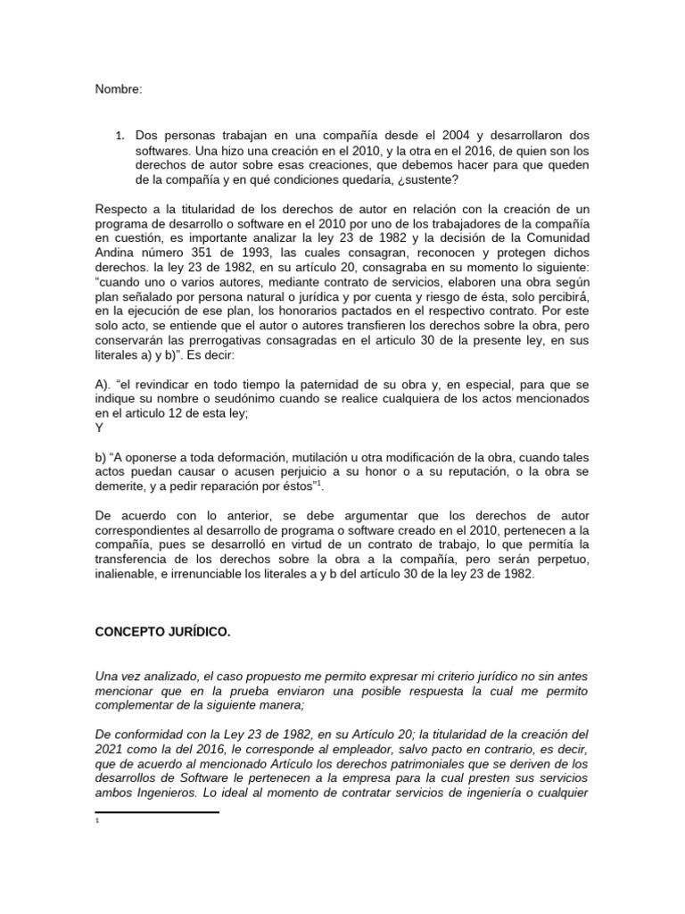 Derechos de autor en software laboral | PDF | Justicia | Crimen y violencia