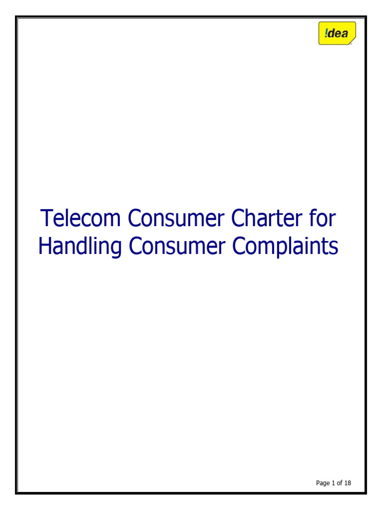 Telecom+Consumer+Charter+02 04 2014 | PDF | Prepaid Mobile Phone ...