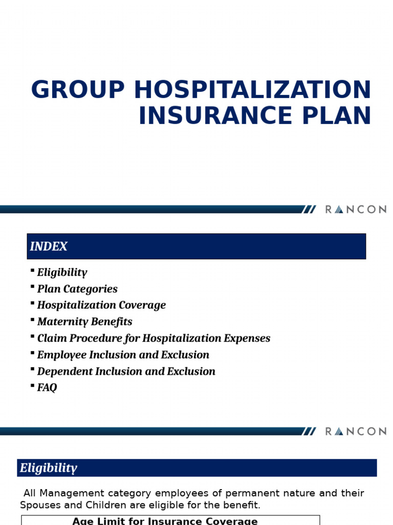 Group Hospitalization Insurance Plan | PDF | Childbirth | Pregnancy