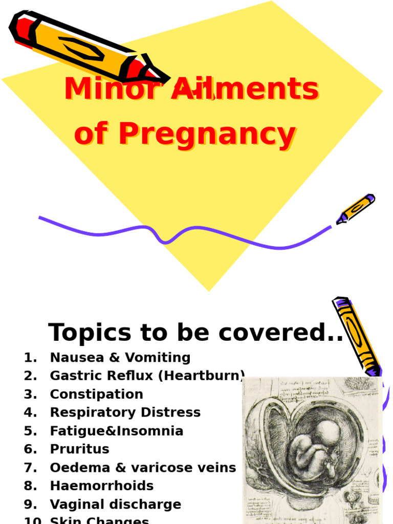 Minor Ailments of Pregnancy (1) | PDF | Vomiting | Gastroesophageal ...