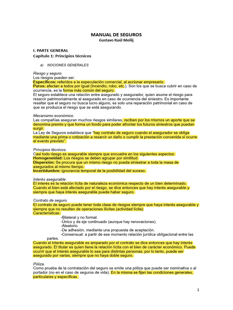 Resumen Manual de Seguros | PDF | Póliza de seguros | Seguro