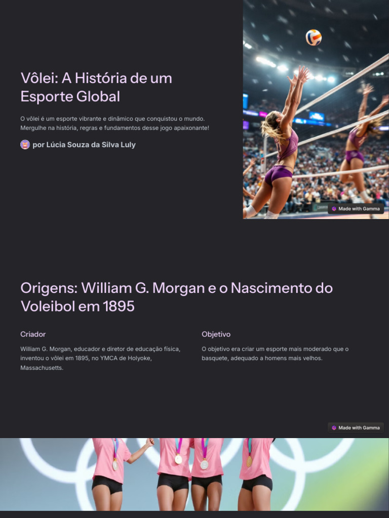 História e Regras do Vôlei Global | PDF | Voleibol | Esportes