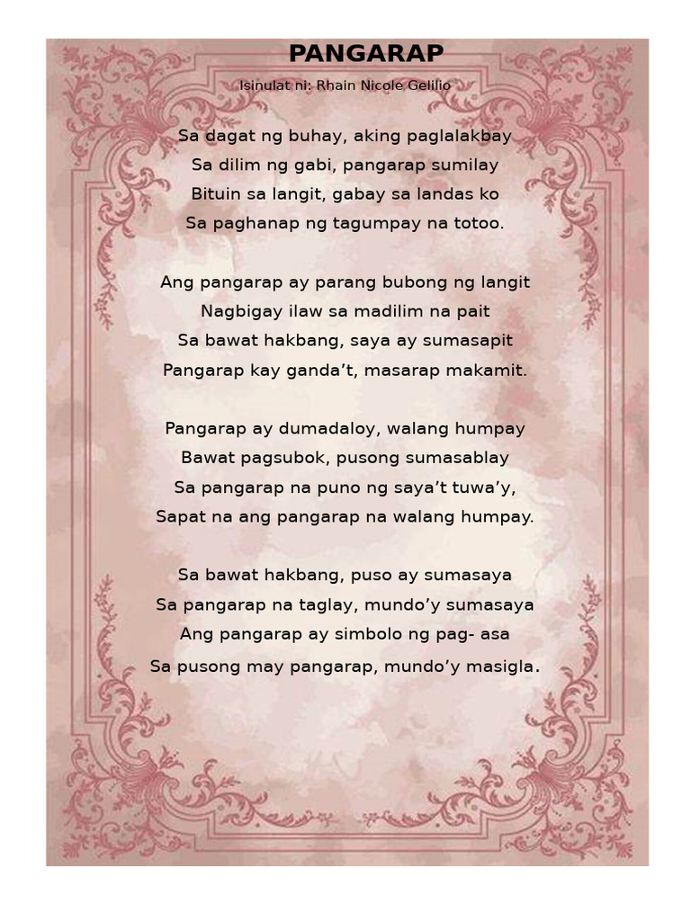 PANGARAP | PDF