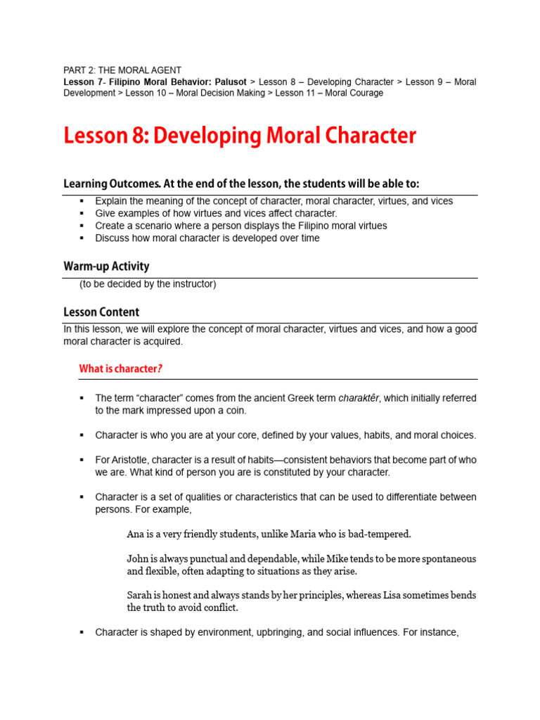 Understanding Filipino Moral Character | PDF | Courage | Virtue