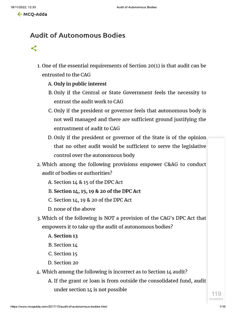 Audit Procedures for Autonomous Bodies | PDF | Sampling (Statistics ...