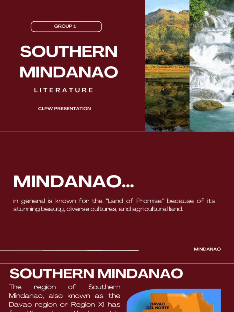 CLPW Group 1 - Southern Mindanao Literature | PDF