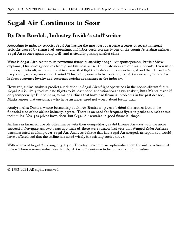Article - Segal Air | PDF