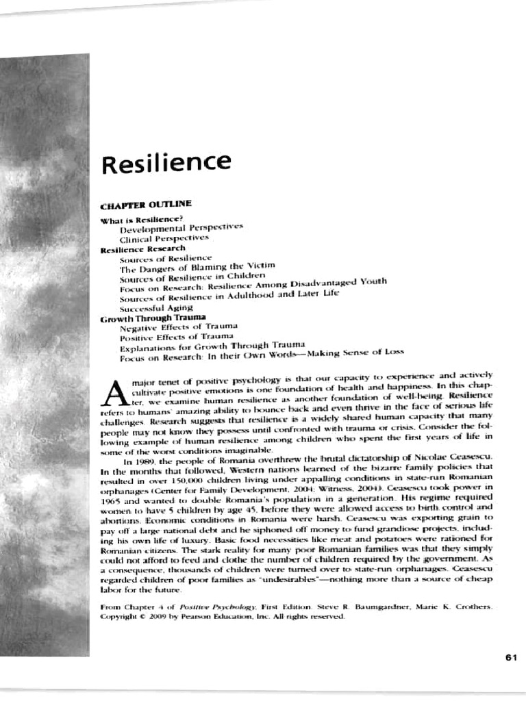 Resilience - Growth Through Trauma | PDF