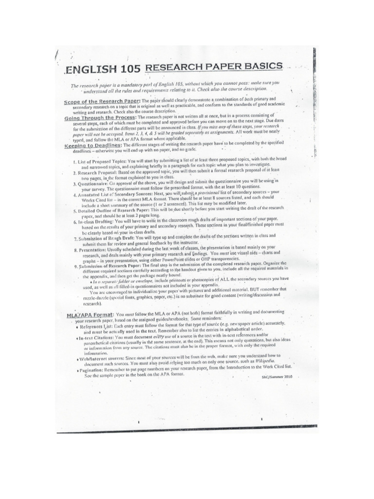 Research Paper Basics | PDF