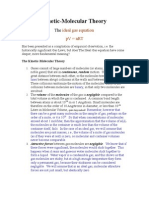 Kinetic-Molecular Theory: Ideal Gas Equation PV NRT