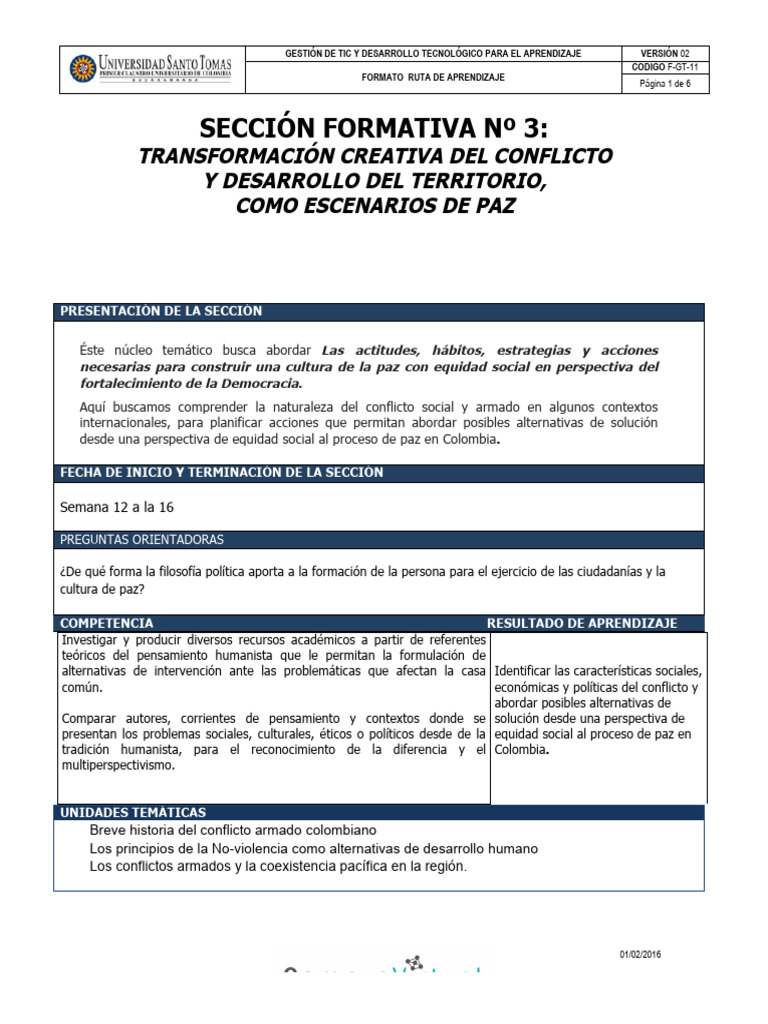 Ruta de Aprendizaje No. 3 2022-1 | PDF | Aprendizaje | Colombia