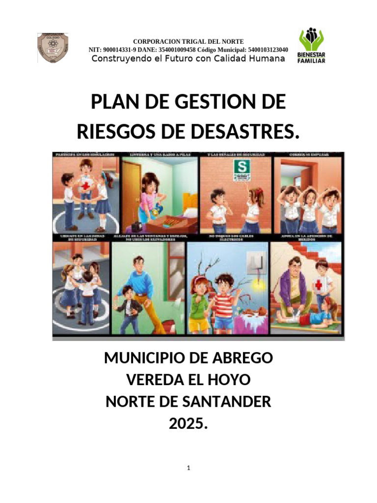 Plan de Gestión de Riesgos 2025 | PDF | Riesgo | Entorno natural