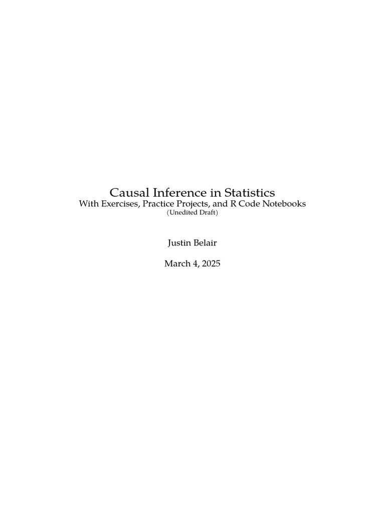 Causal Inference Fundamentals and Applications | PDF | Causality | Science