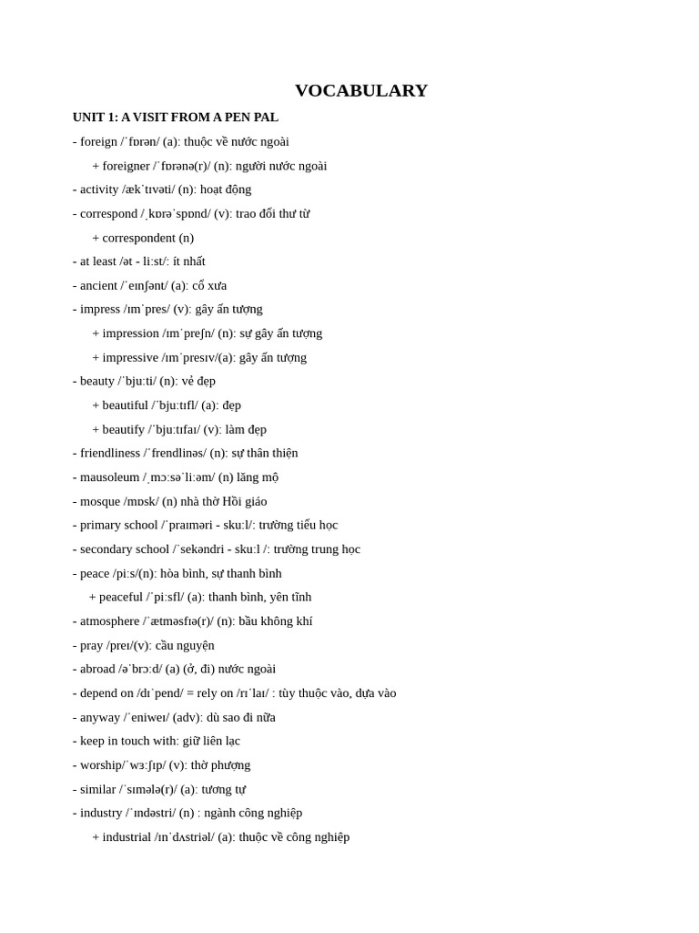 VOCABULARY | PDF