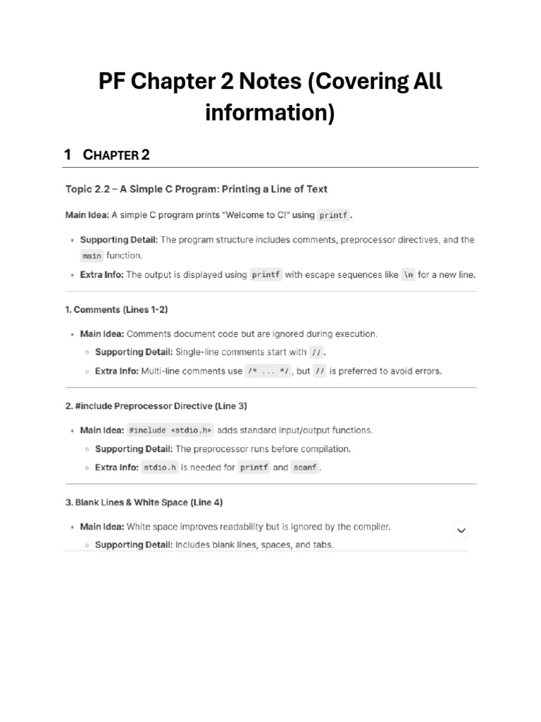 Chapter 2 Notes PF | PDF