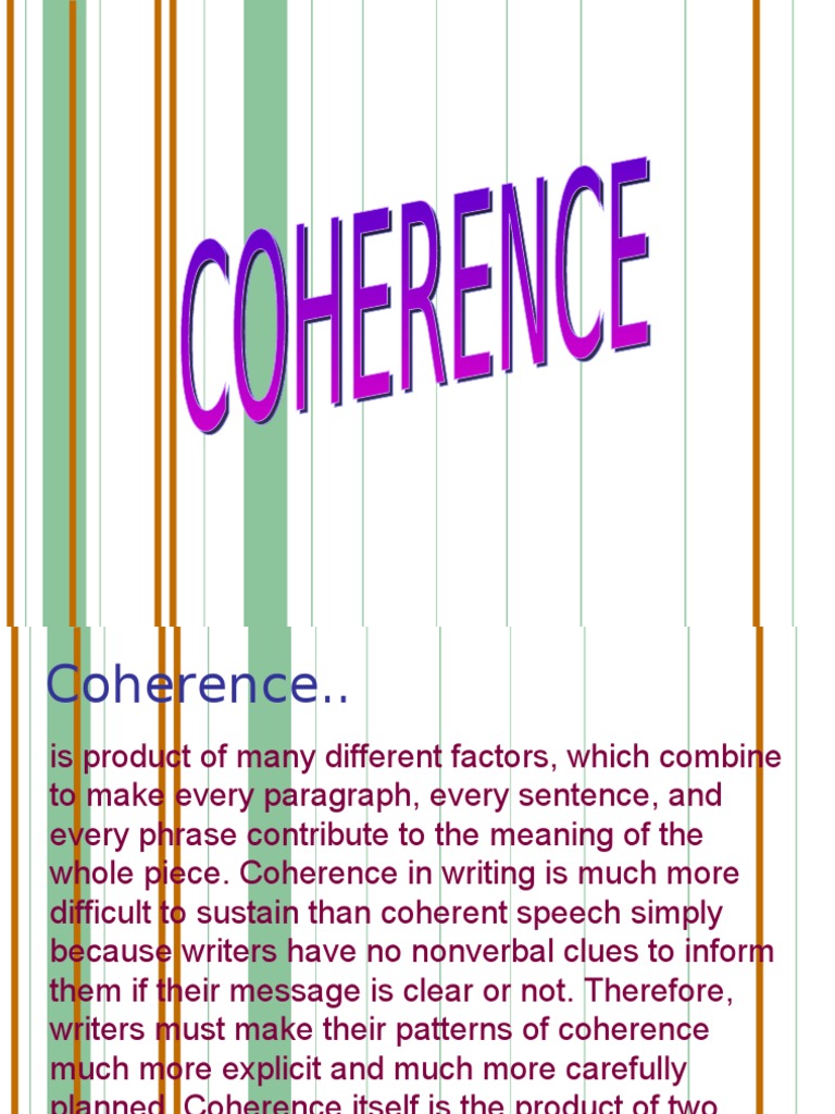 Coherence in Writing | PDF | Adolescence | Divorce